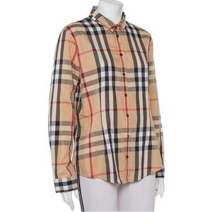 Burberry | Classic Check Long Sleeve Button Down XL